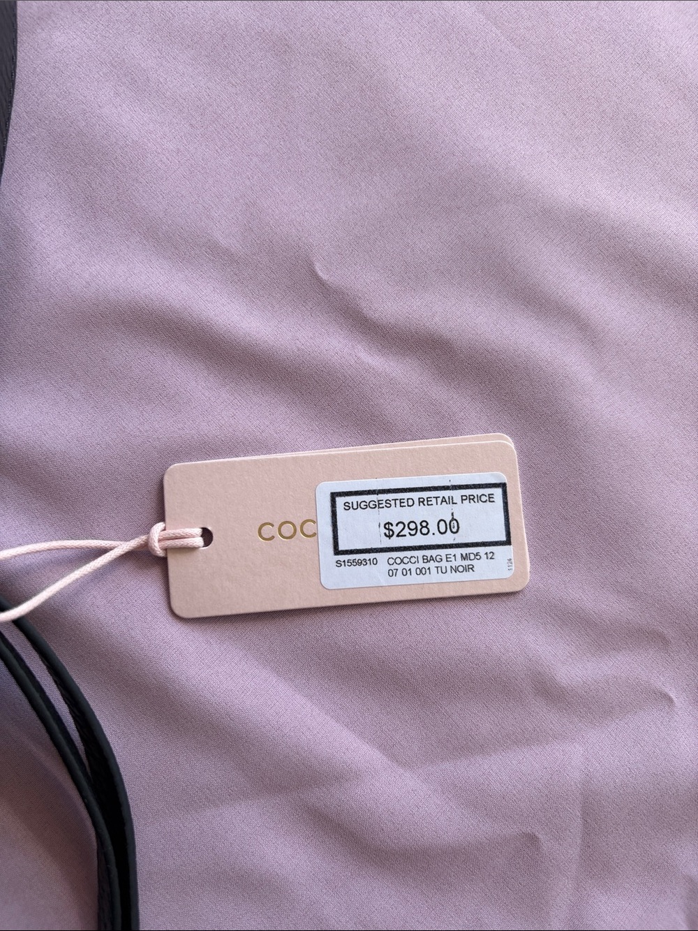 Coccinelle Black Pebble Leather Crossbody Bag with Gold Buckle - Picture 5 of 13